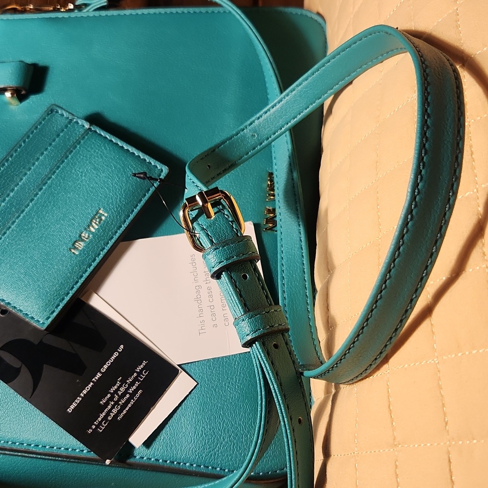 Nine West Summer Green-Green Satchel/Crossbody NWT - Picture 16 of 16